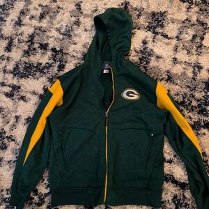 Reebok NFL Onfield Dark Green Full-Zip Hoodie